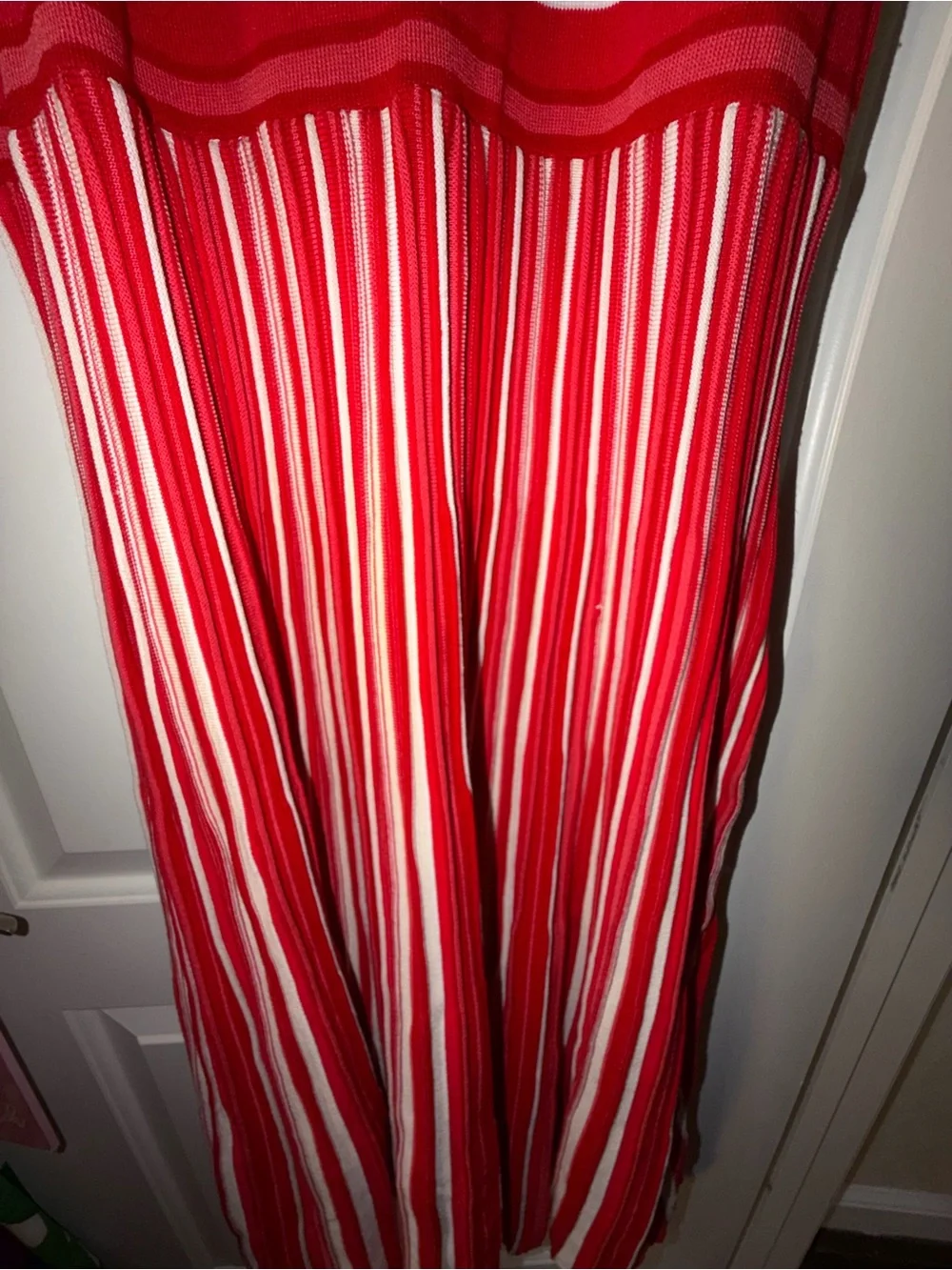 Red Striped Spaghetti Strap Maxi Dress